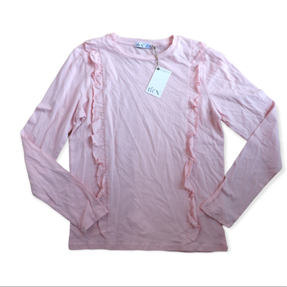 NWT Dex Pink Ruffle Girls Long Sleeve